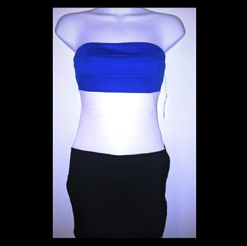 Color block tube dress